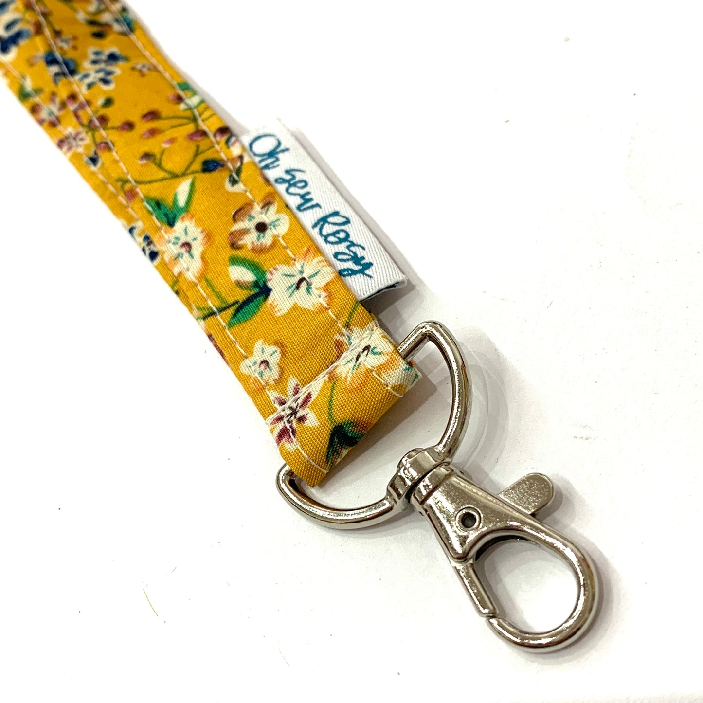 OH SEW ROSY: FABRIC LANYARD - Mustard Floral