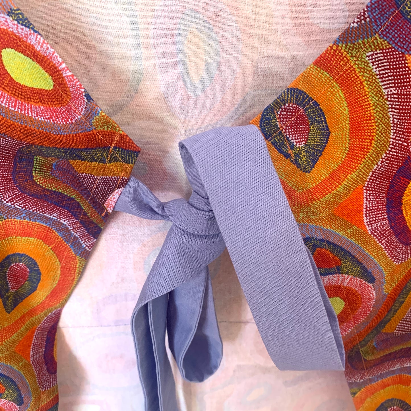 MUMMA WHOOPEE - "Jukurrpa- Water Dreaming" FABRIC APRON- Warlukurlangu Fabric