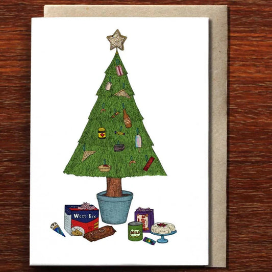 The Nonsense Maker- Aussie Snack Tree - Christmas Card