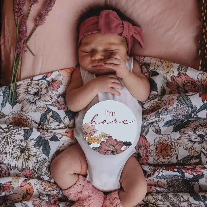 SNUGGLE HUNNY Australiana & Rust Reversible Milestone Cards