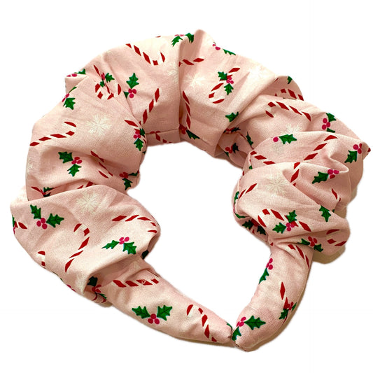 MAKIN WHOOPEE - BIG SCRUNCHIE CHRISTMAS HEADBANDS- Pinkmas Candy Canes