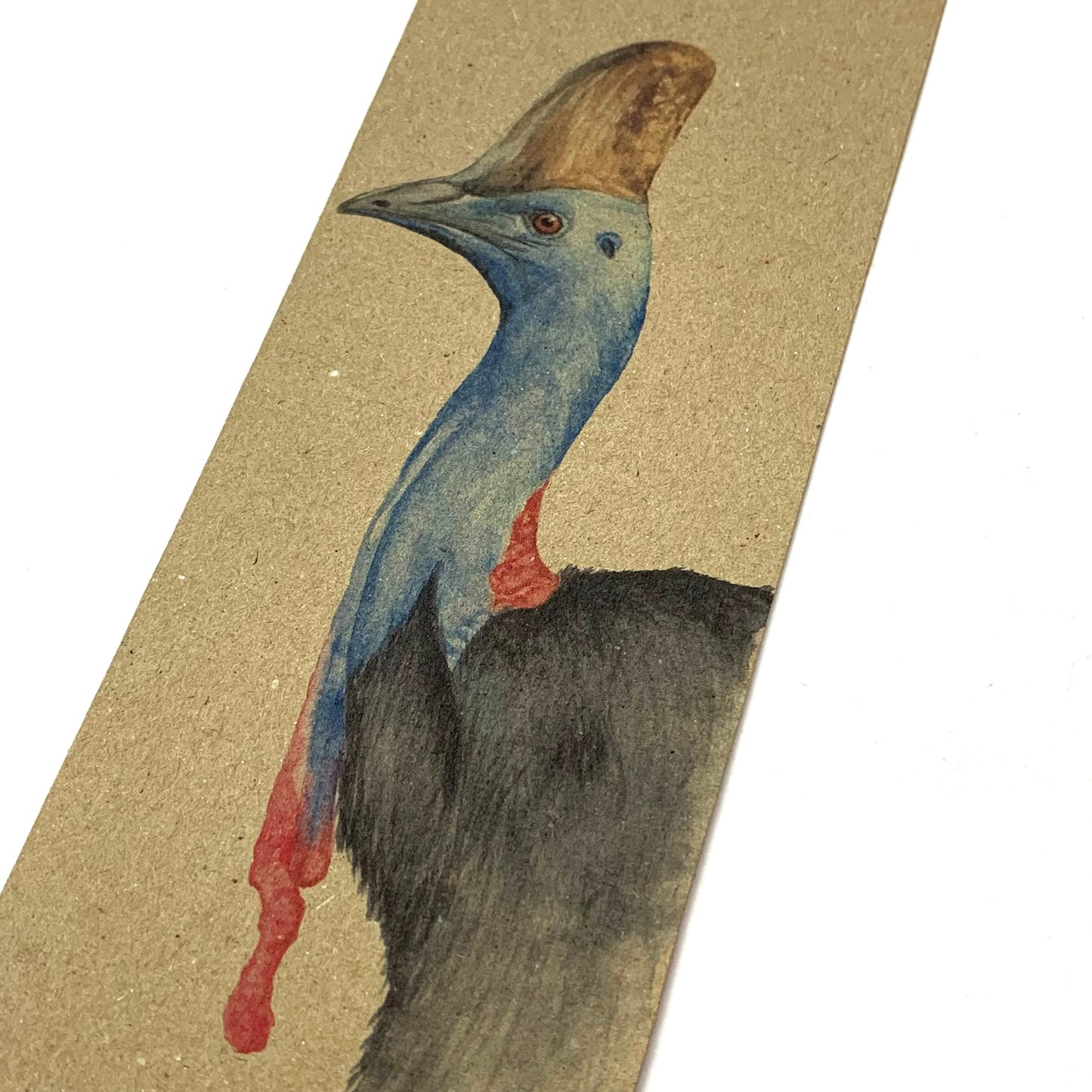 Shanna Trees Creations- "Cassowary" Bookmark- Natural Paper