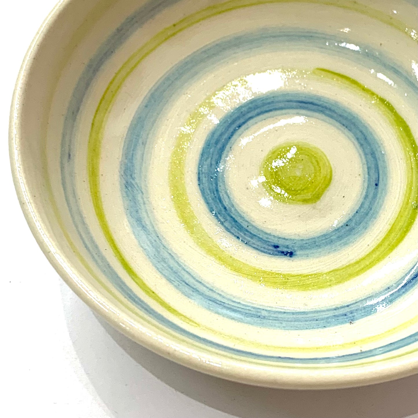 EARTH BY HAND- Line Dish #2- Lime/Blue