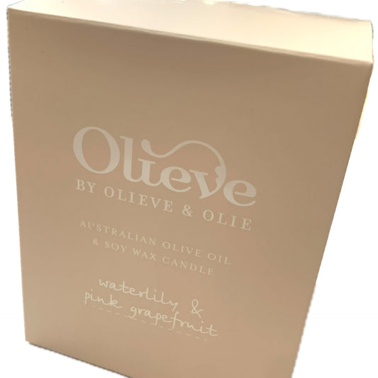 OLIEVE AND OLIE- Waterlily & Pink Grapefruit- Ceramic Candle