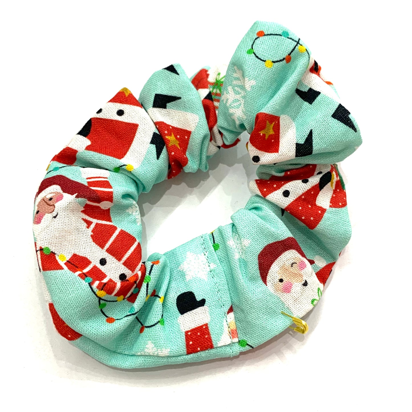 MAKIN' WHOOPEE - Regular “Aqua Cheeky Santa” SCRUNCHIE