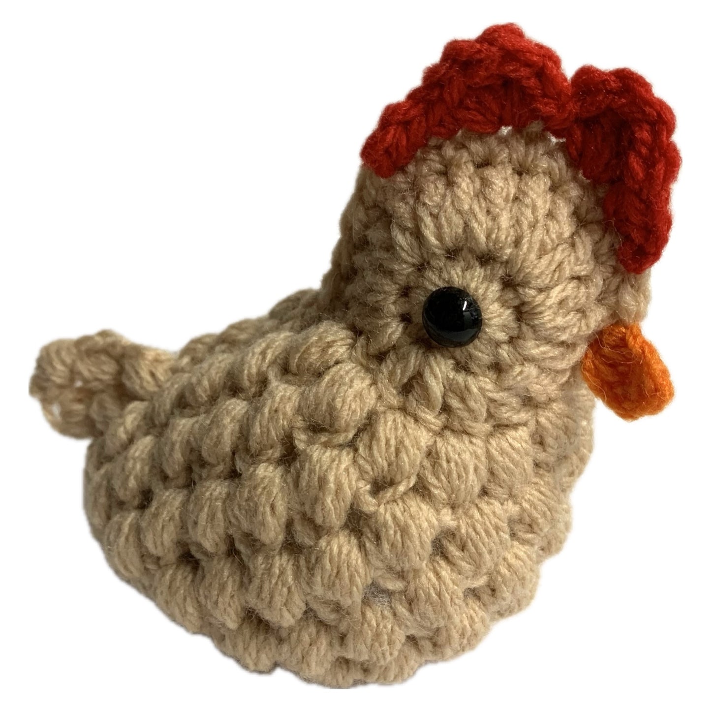 BEAKNITS- BEIGEY BROWN CROCHETED CHICKEN