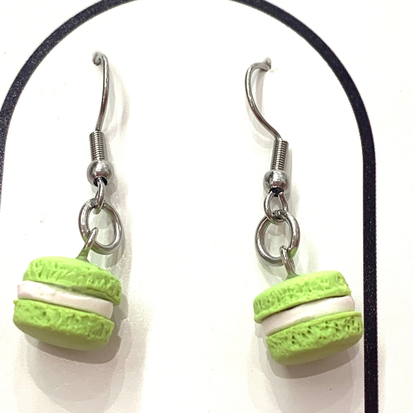 CRAFTED BY COURTNEY- Macaron Hook Earrings- Green