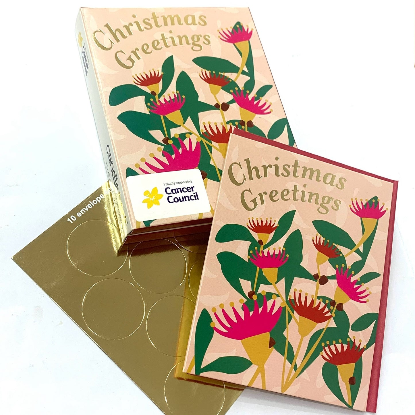 CANDLE BARK CREATIONS - "Vibrant Christmas" Australiana - 10 Pack of Cards