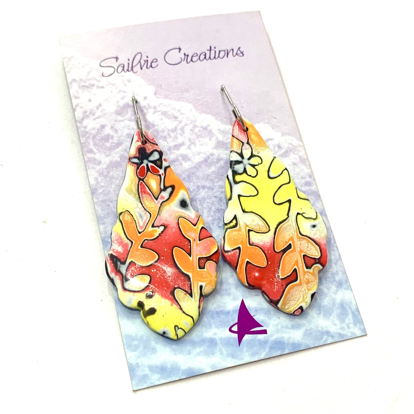 Sailvie Creations - Gingers Scalloped Hook Dangle Earrings