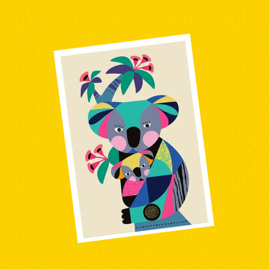 3 BIRDIES STUDIO- "Mummy and Baby Koala" A5 Art Print