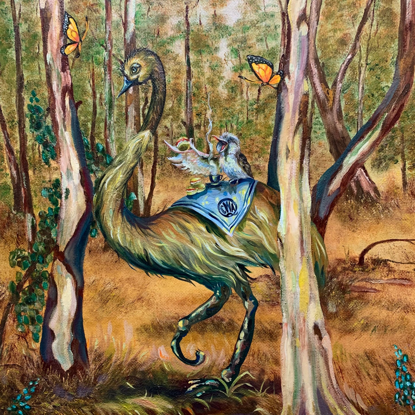 HAYLEY GILLESPIE - REVIVED VINTAGE PAINTINGS- "Morning Tea"