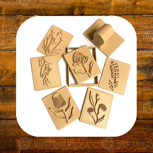 KINFOLK PANTRY- Native Flower Stamp Set Eco Playdough Tools
