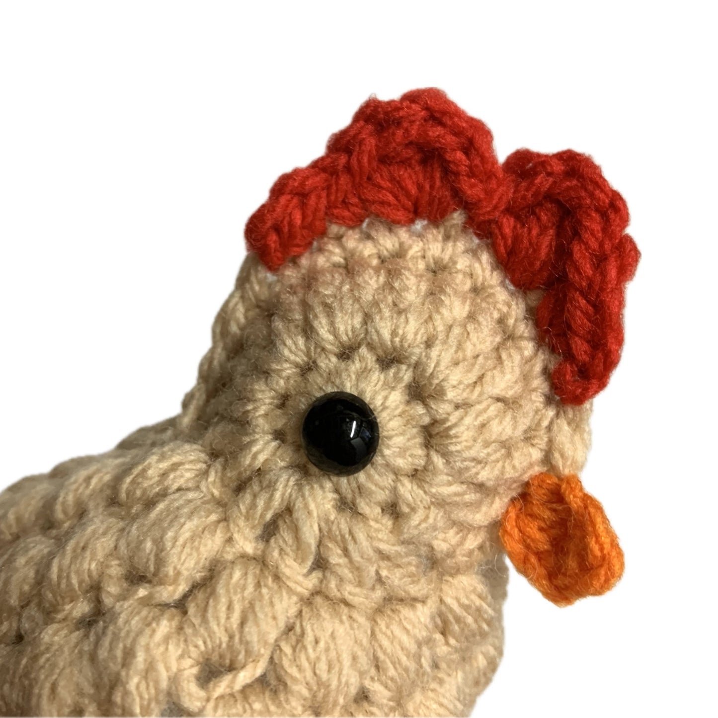 BEAKNITS- BEIGEY BROWN CROCHETED CHICKEN