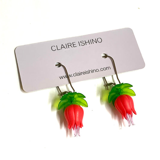 CLAIRE ISHINO- Winnie Earrings - Fuschias