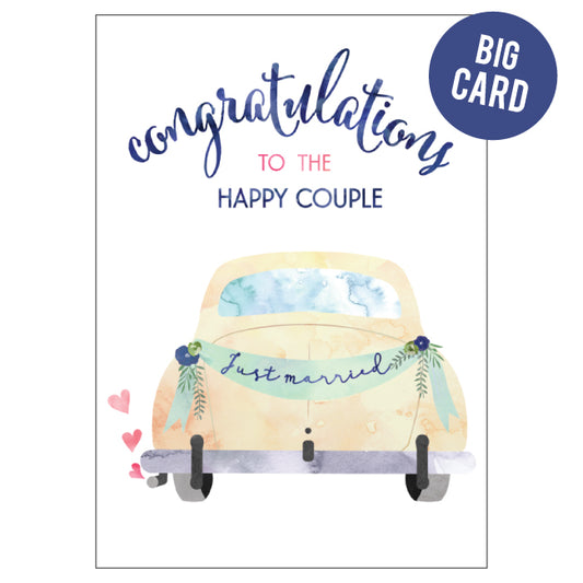 CANDLE BARK CREATIONS - HAPPY COUPLE Jumbo Wedding Card