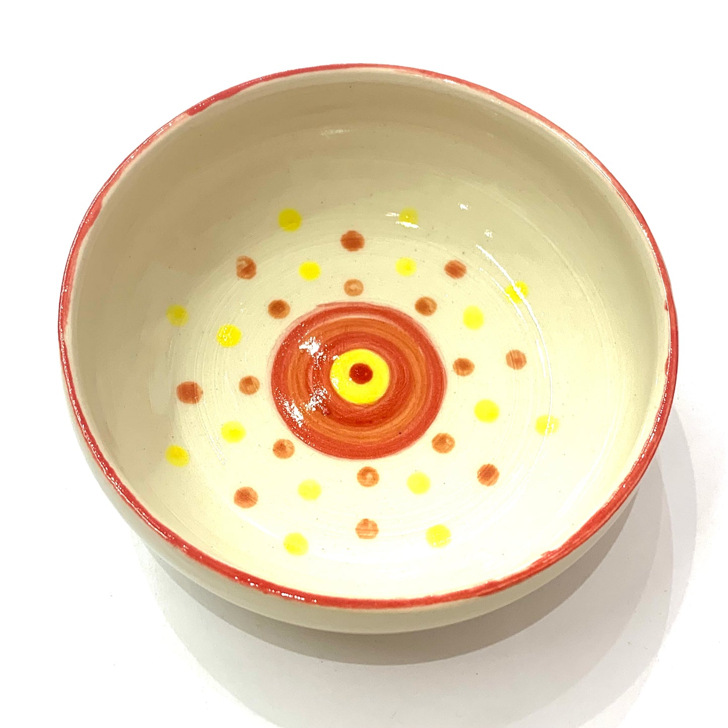 EARTH BY HAND- Dot Dishes- Reds & Yellows