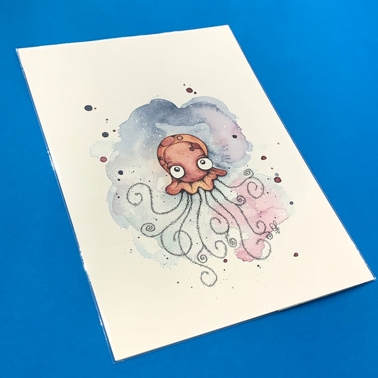 DONNA K CREATIONS- A4 ART PRINTS- Little Jellyfish