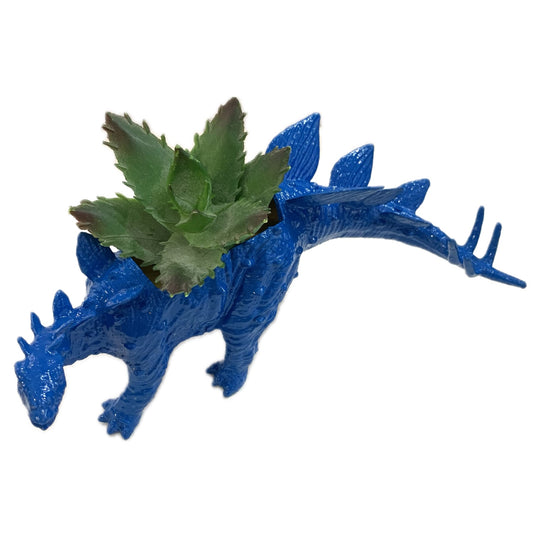 MAKIN' WHOOPEE -  Dino Planters- Bright Blue Stegosaurus