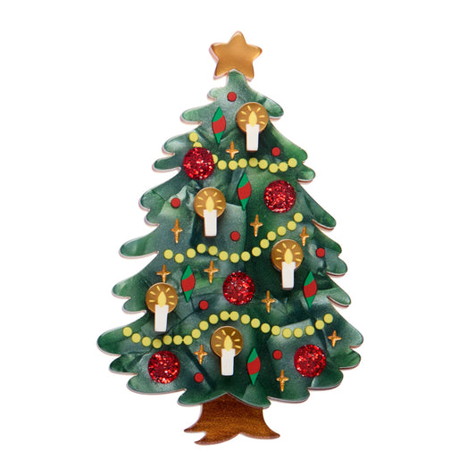 ERSTWILDER - "Christmas Tree Centrepiece" Brooch - MERRY MENAGERIE- CHRISTMAS COLLECTION