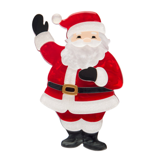 ERSTWILDER - "Santa's Surprise" Brooch - MERRY MENAGERIE- CHRISTMAS COLLECTION