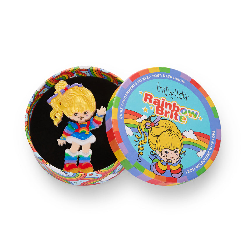 ERSTWILDER - "Rainbow Brite Says Hello" Brooch - RAINBOW BRIGHT COLLECTION