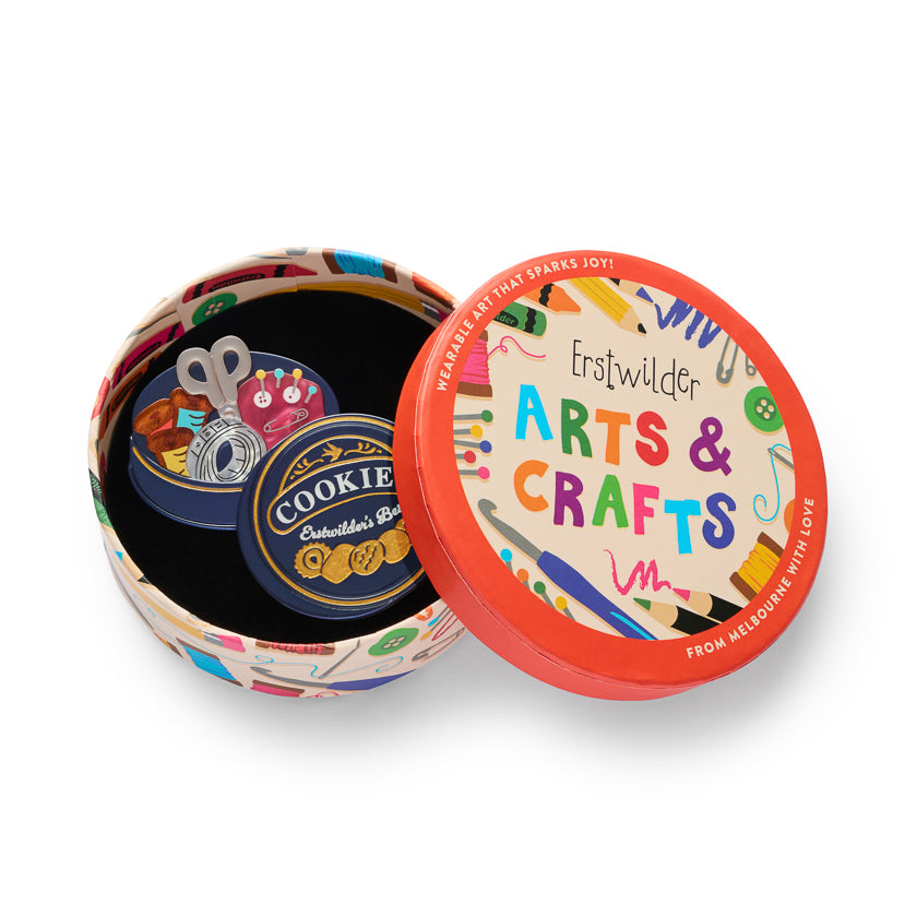 ERSTWILDER - "Cookie Tin Secrets" Brooch - ARTS AND CRAFTS PART 2