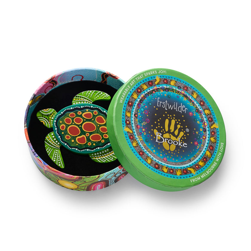 ERSTWILDER - "Yaunati" (Turtle) Brooch - BROOKE SUTTON COLLECTION