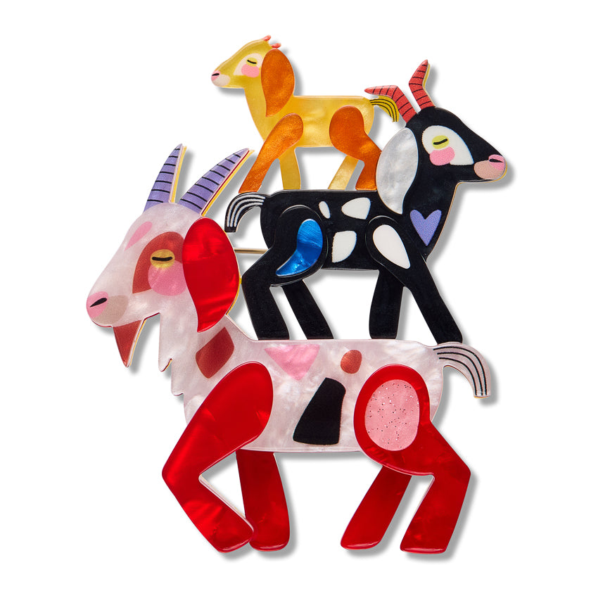 ERSTWILDER - "Goat Goals" Brooch - Pete Cromer Fairy Tales: Part 2