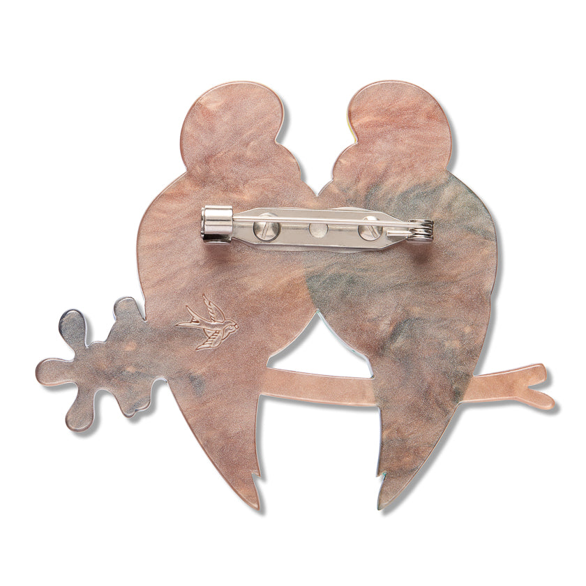 ERSTWILDER - "Best Budgies" Brooch - 15th Birthday Fan Favourites