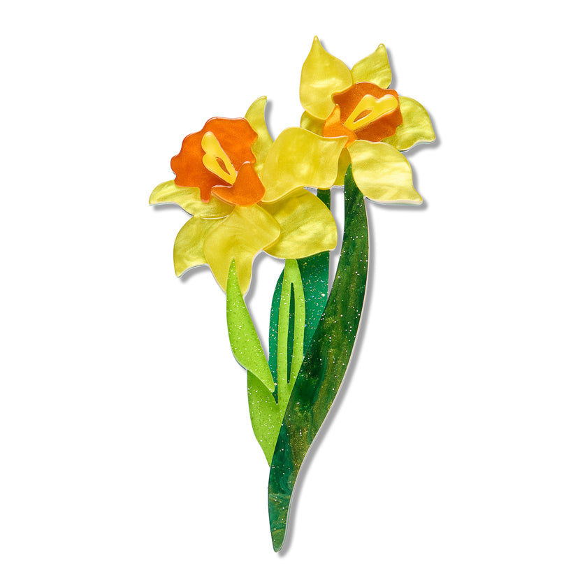 ERSTWILDER - "Garden Goddess Daffodil" Brooch - 15th Birthday Fan Favourites