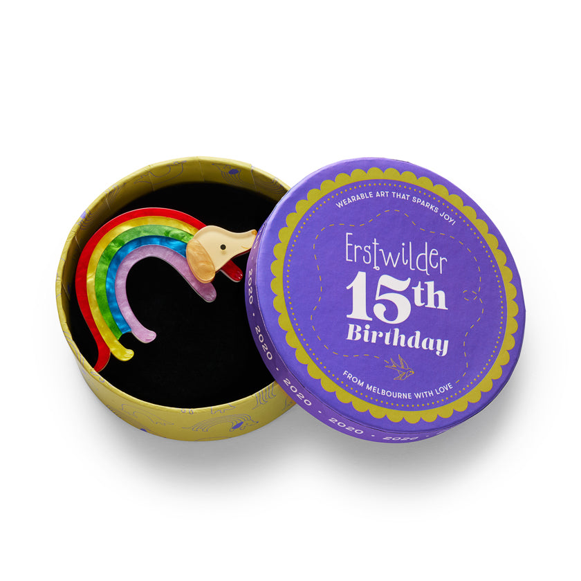 ERSTWILDER - "Rainbow Ruff" Brooch - 15th Birthday Fan Favourites