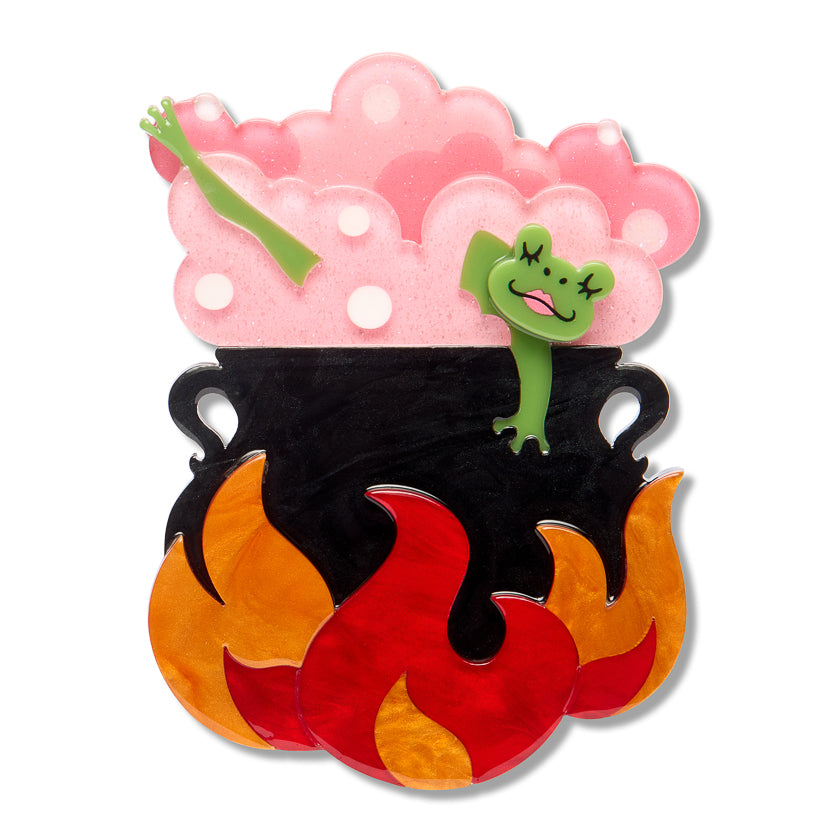 ERSTWILDER - "Spookin' Spa Day" Brooch - Midnight Mischief