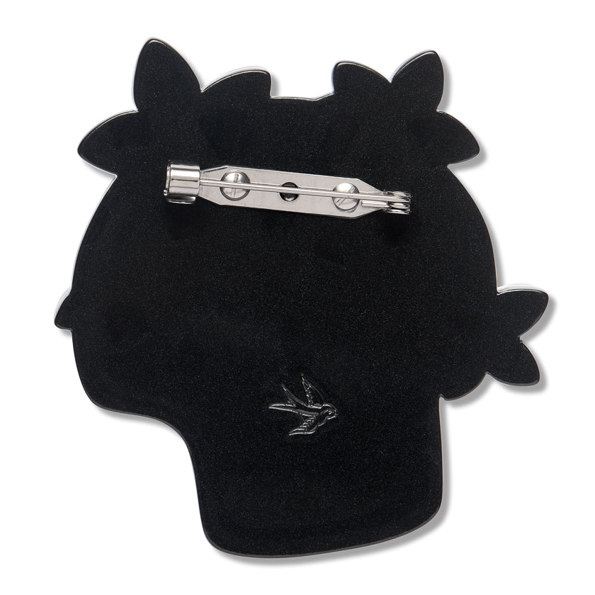 ERSTWILDER - "Shade of Night" Brooch - Midnight Mischief