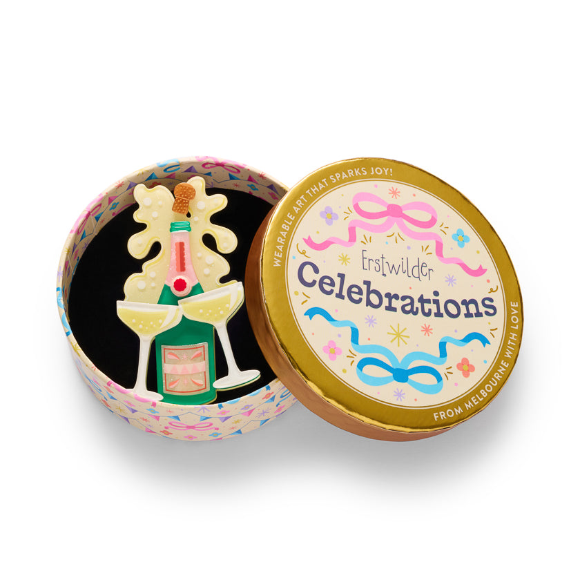 ERSTWILDER - "RAISE A GLASS" Brooch - CELEBRATIONS