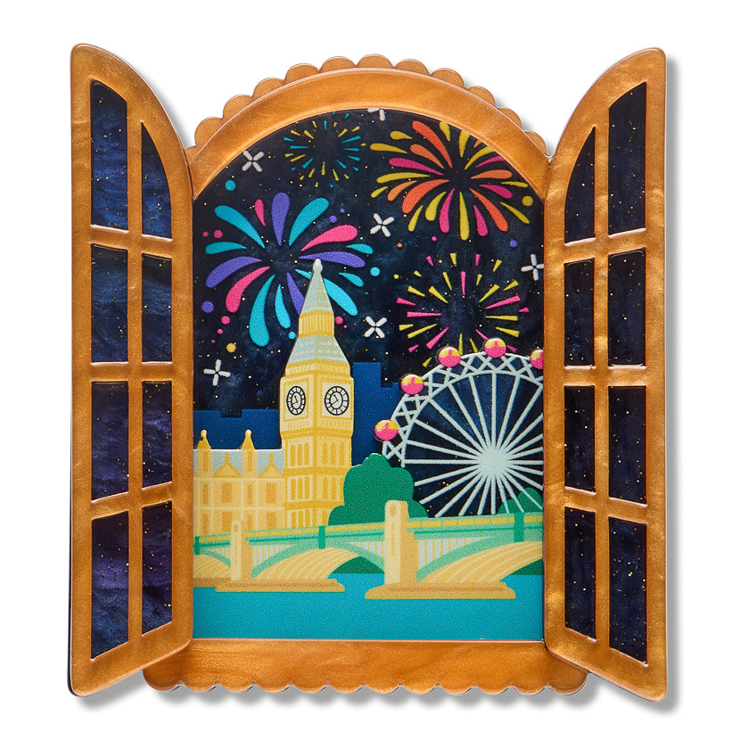 ERSTWILDER - "FIREWORKS FAR AND WIDE" Brooch - CELEBRATIONS
