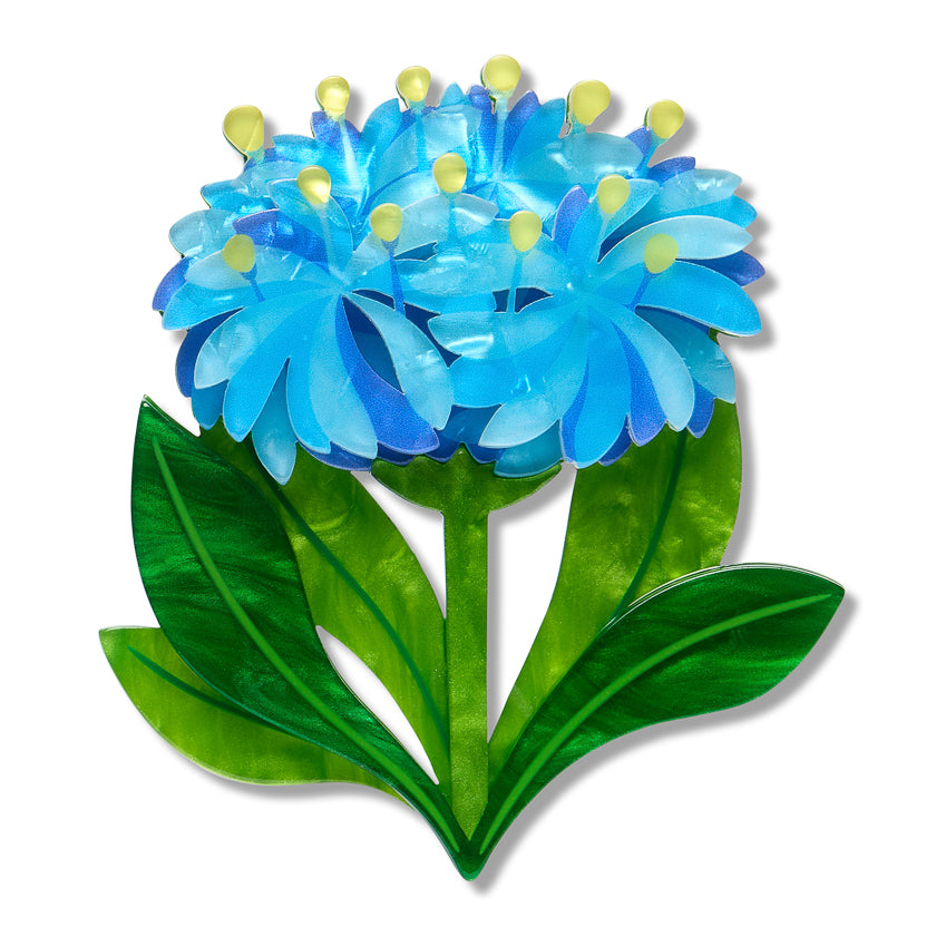 ERSTWILDER - "Blue Pincushion" Brooch - ROYAL BOTANIC GARDENS VICTORIA