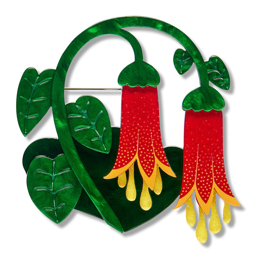 ERSTWILDER - "Common Correa" Brooch - ROYAL BOTANIC GARDENS VICTORIA
