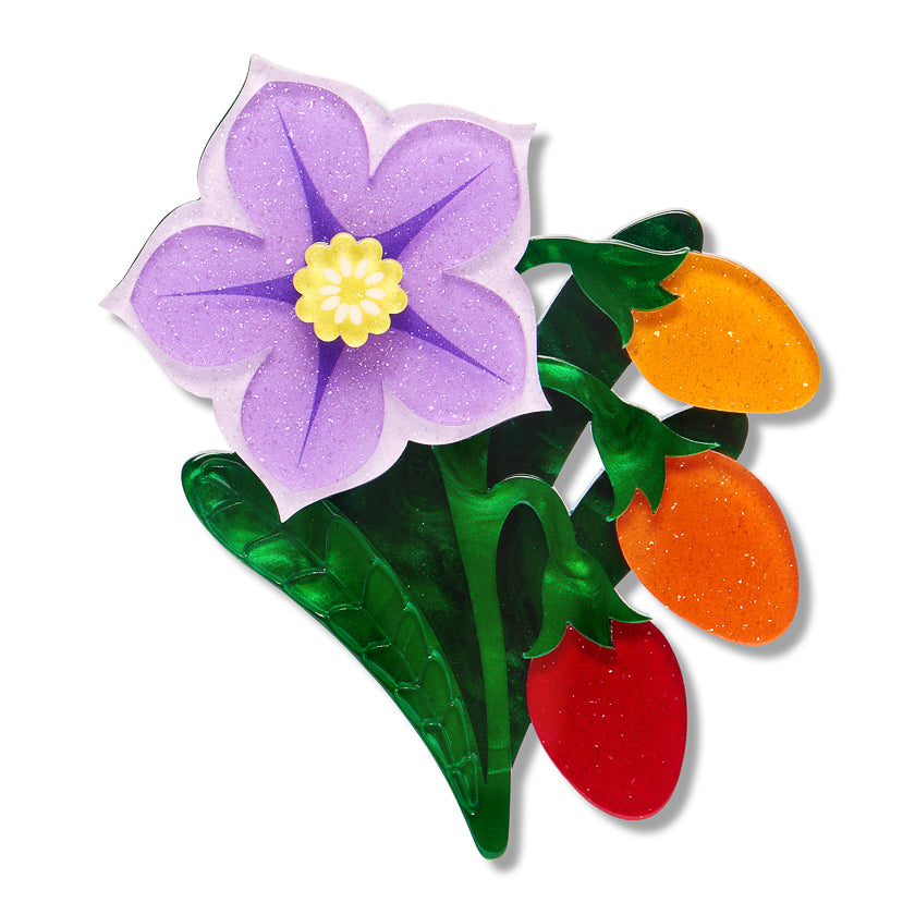 ERSTWILDER - "Kangaroo Apple" Brooch - ROYAL BOTANIC GARDENS VICTORIA