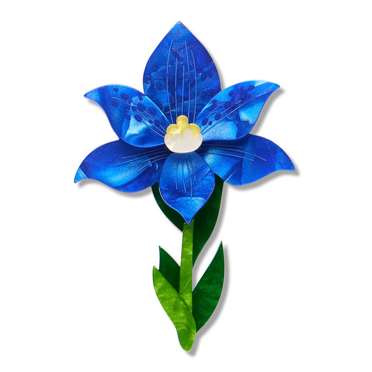 ERSTWILDER - "Spotted Sun-Orchid" Brooch - ROYAL BOTANIC GARDENS VICTORIA