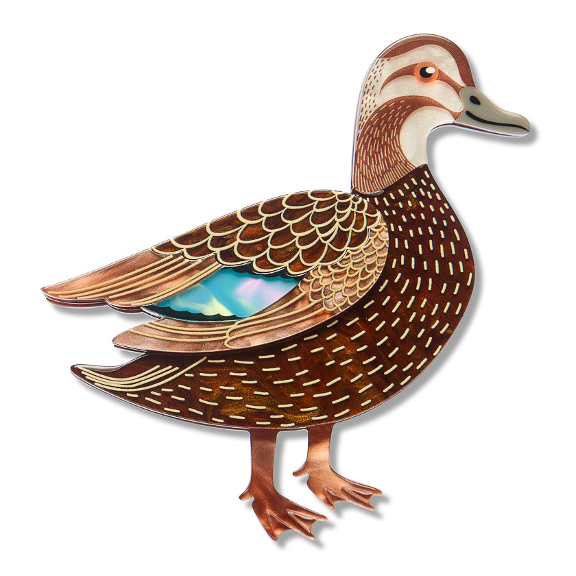 ERSTWILDER - "Pacific Black Duck" Brooch - ROYAL BOTANIC GARDENS VICTORIA
