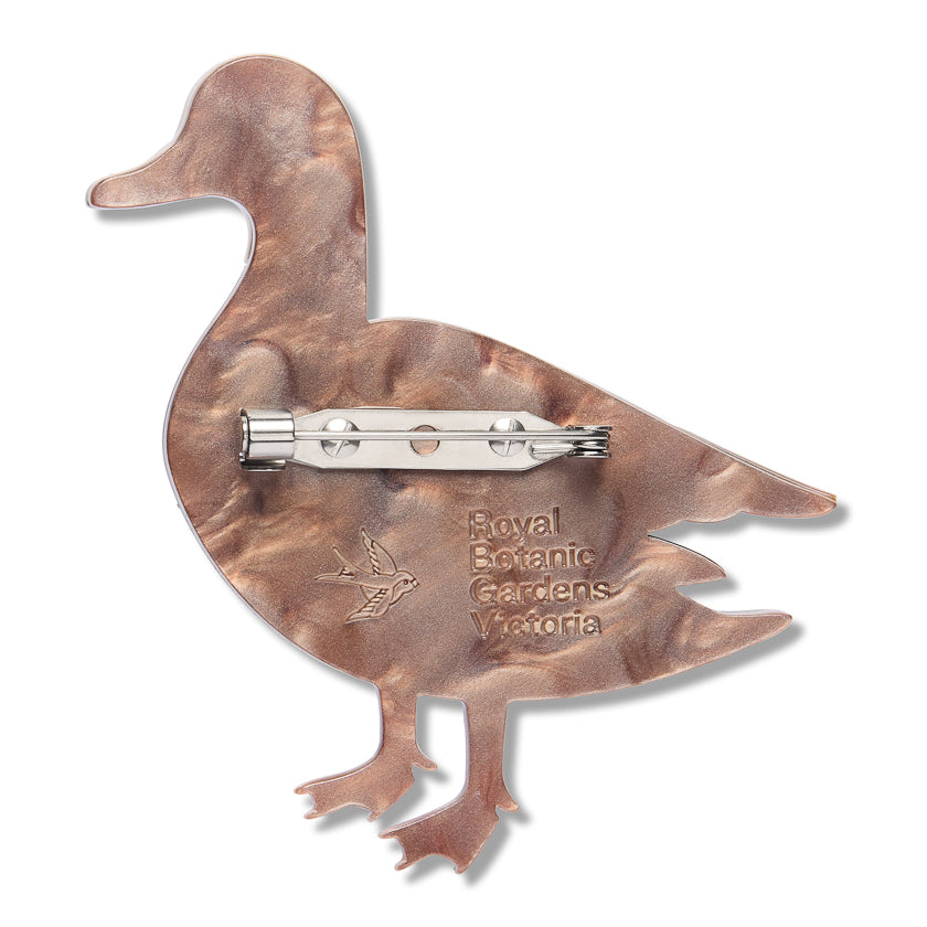 ERSTWILDER - "Pacific Black Duck" Brooch - ROYAL BOTANIC GARDENS VICTORIA