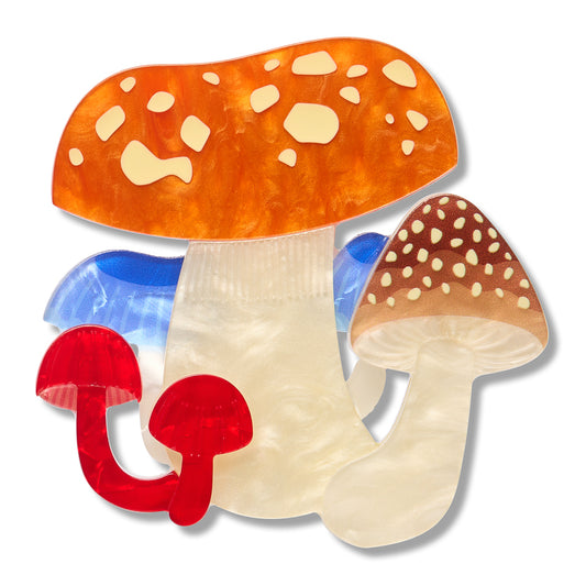 ERSTWILDER - "Native Mushroom Medley" Brooch - ROYAL BOTANIC GARDENS VICTORIA