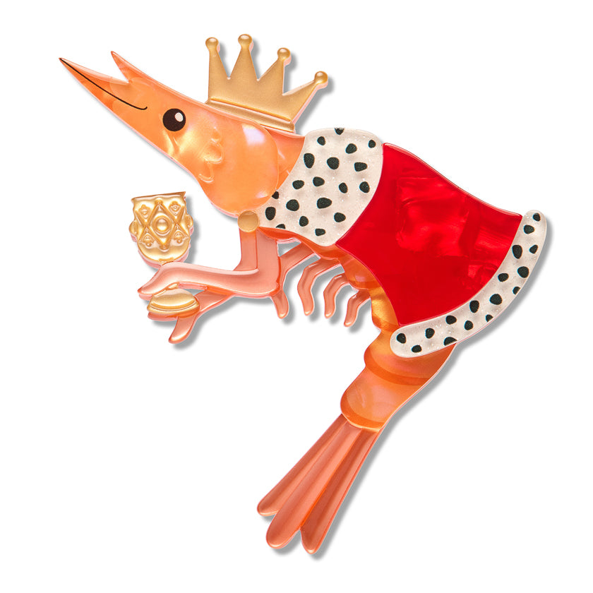 ERSTWILDER - "Pascal the King Prawn" Brooch - Pascals Prawn Parade