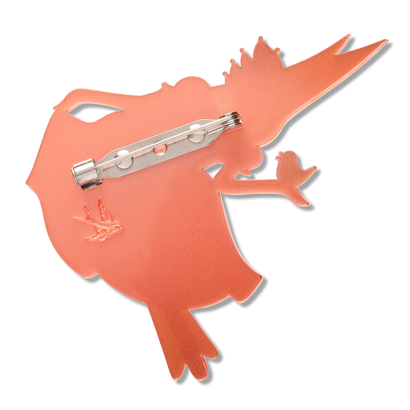 ERSTWILDER - "Pascal the Princess Prawn" Brooch - Pascals Prawn Parade
