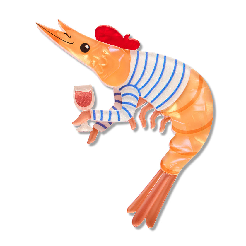 ERSTWILDER - "Pascal's Prawn Parade" Complete Brooch Set (4) - Pascals Prawn Parade