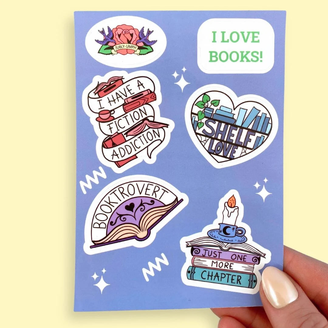 JUBLY-UMPH - "I Love Books" - Sticker Sheet