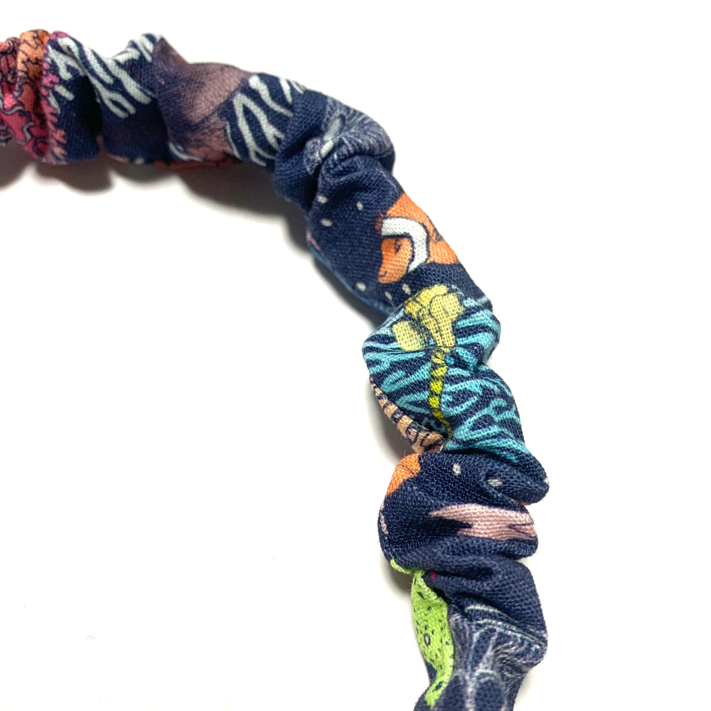 THIS BIRD HAS FLOWN - "Blue Reef"- SMALL SCRUNCHIE HEADBANDS