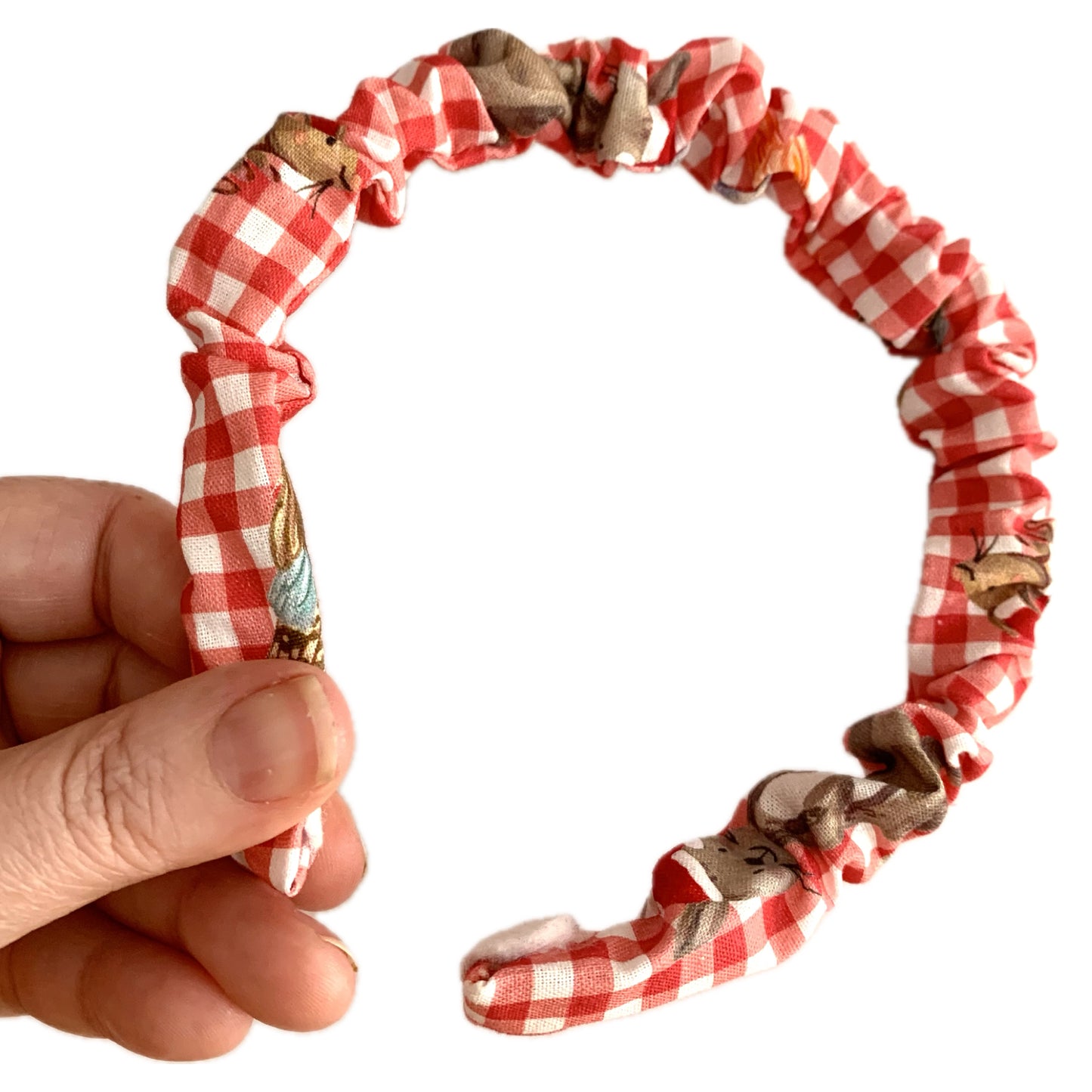 THIS BIRD HAS FLOWN -  SMALL CHRISTMAS SCRUNCHIE HEADBANDS- Christmas Picnic