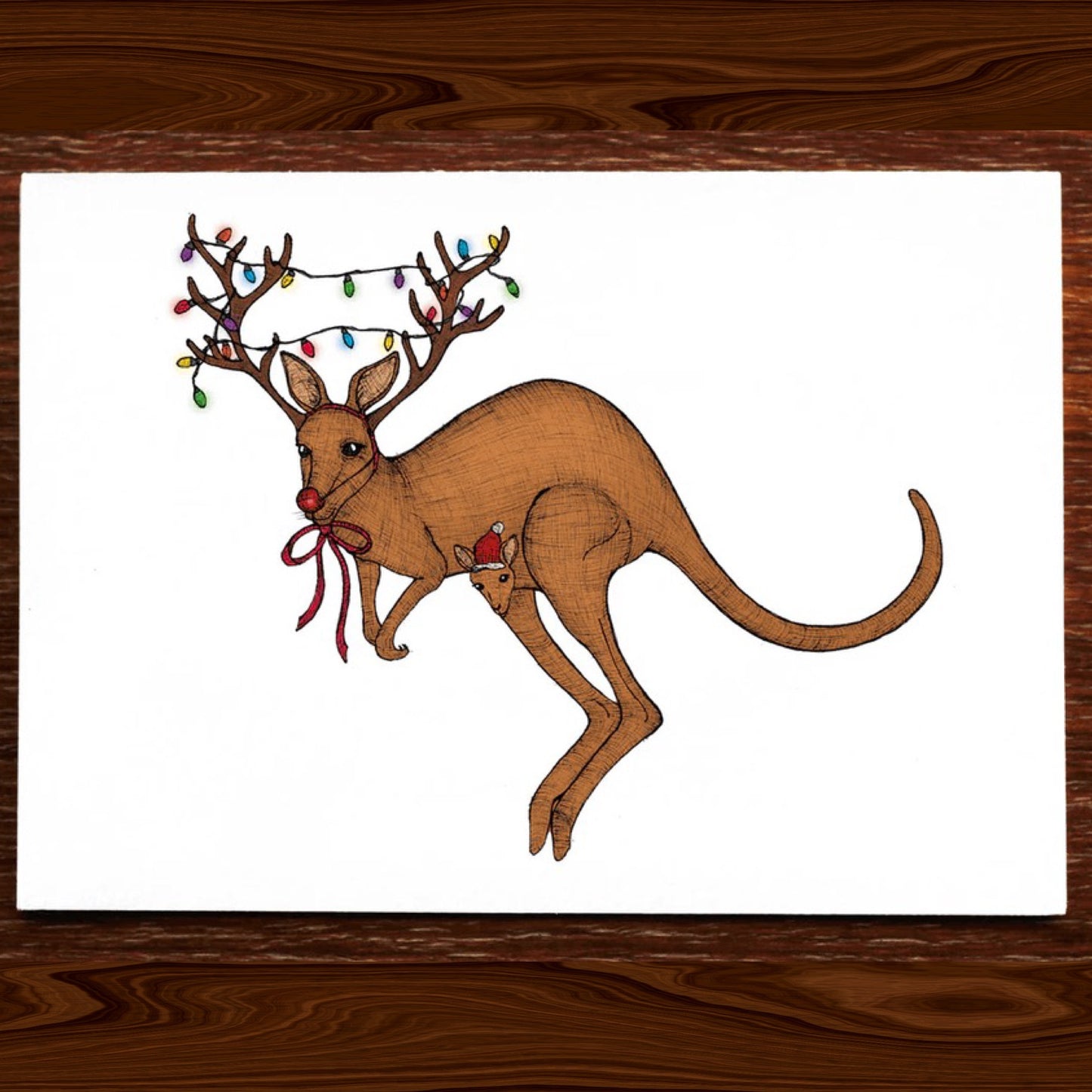 The Nonsense Maker- Kangaroo Christmas - Christmas Card