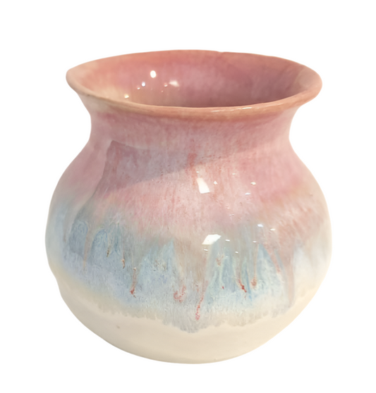 EARTH BY HAND- Pink and Blue Drizzle Vase 2